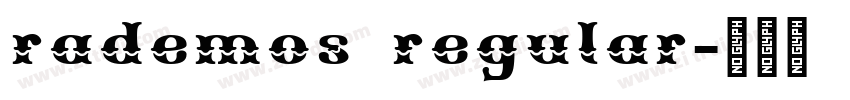 rademos regular字体转换